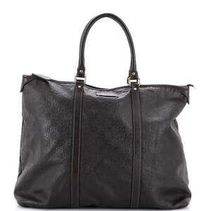 Joy Zip Top Tote Guccissima Leather #257231G80B